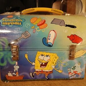 SpongeBob SquarePants Lunch Box - Blue and Yellow. New In Plastic.